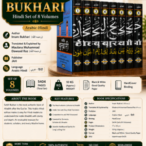 Sahih Bukhari~ Hindi Set of 8 Volumes : {#0435}